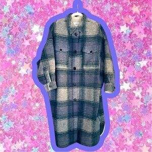 Isabel Marant ETOILE Gabrion plaid wool Shacket coat jacket S M L oversz grunge